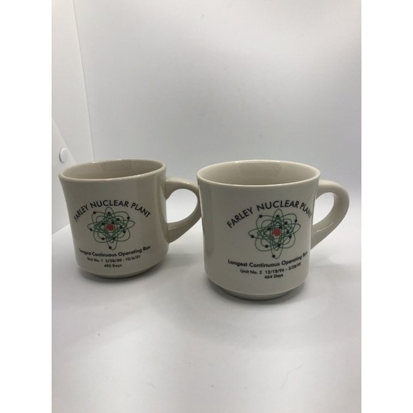 Farley Nuclear Plant coffee mugs lot of 2 2000 And 1996 Mike New - Picture 1 of 7